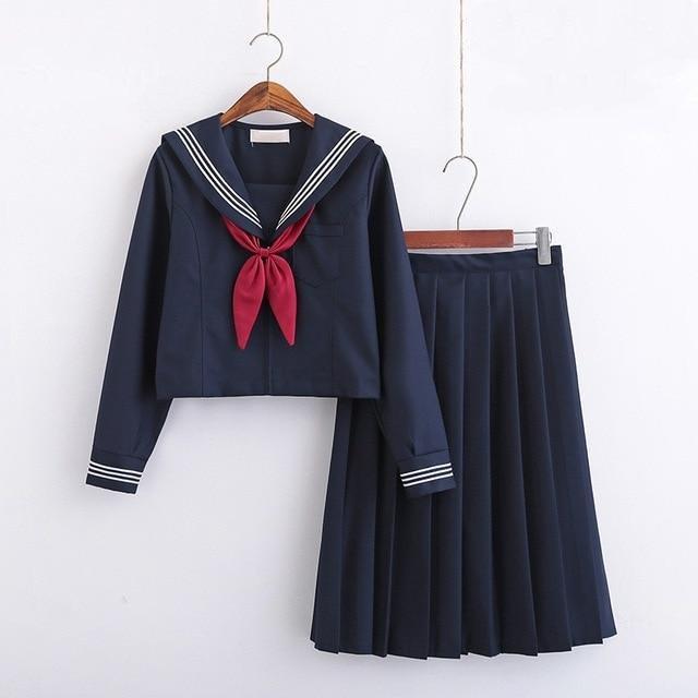 Uniforme Japonais - Bleu Long-Bleu / Long-S-