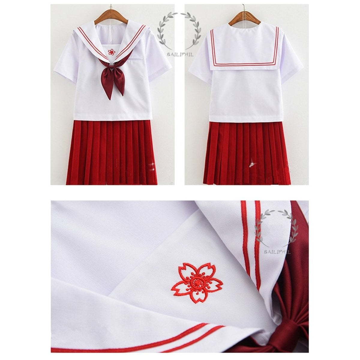 Uniforme Japonais Fille - Rouge-