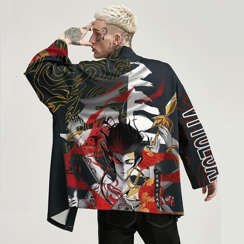 Veste Homme Inspiration Kimono-Noir-L-