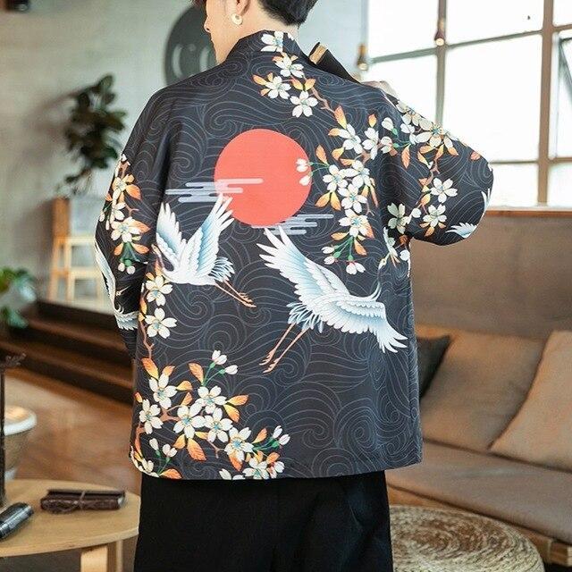 Veste Homme Style Kimono-Imprimé-L-