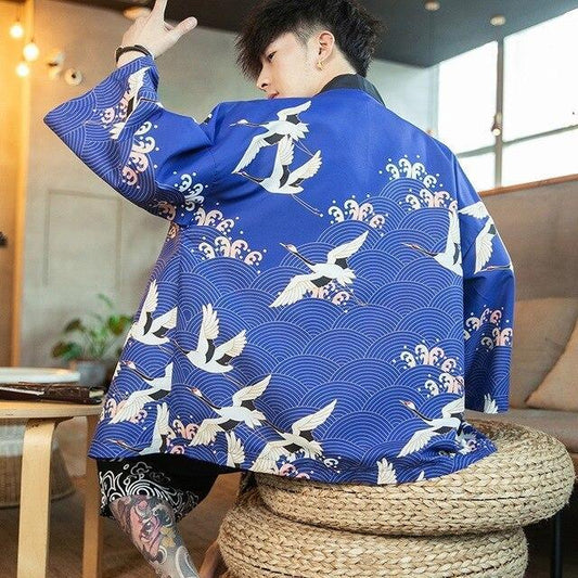 Veste Kimono Bleu-Bleu-XXL-