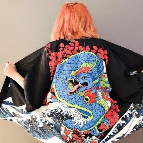 Veste Kimono Femme Courte-