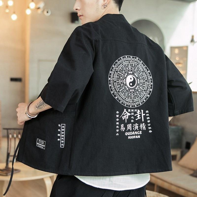 Veste Kimono Homme Coton-