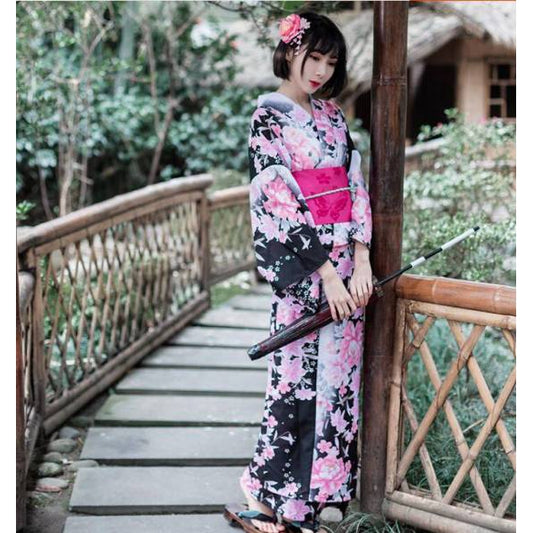 Yukata Femme Fleur de Cerisier-