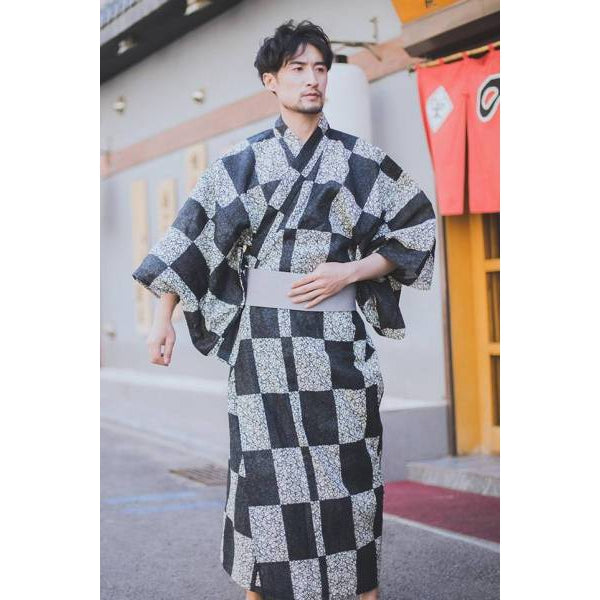 Yukata Homme Damier-