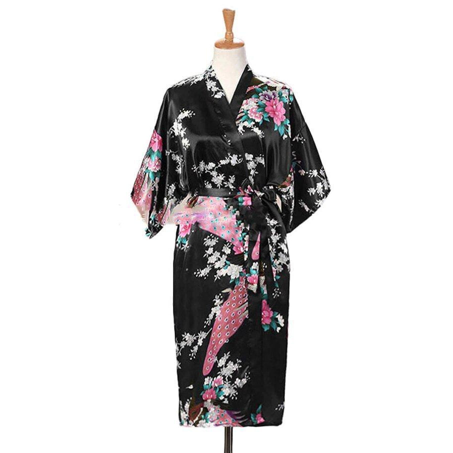 Yukata Noir Japonais Femme-